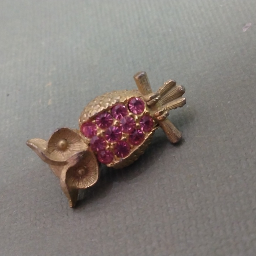 Little Owl rhinestone Brooch